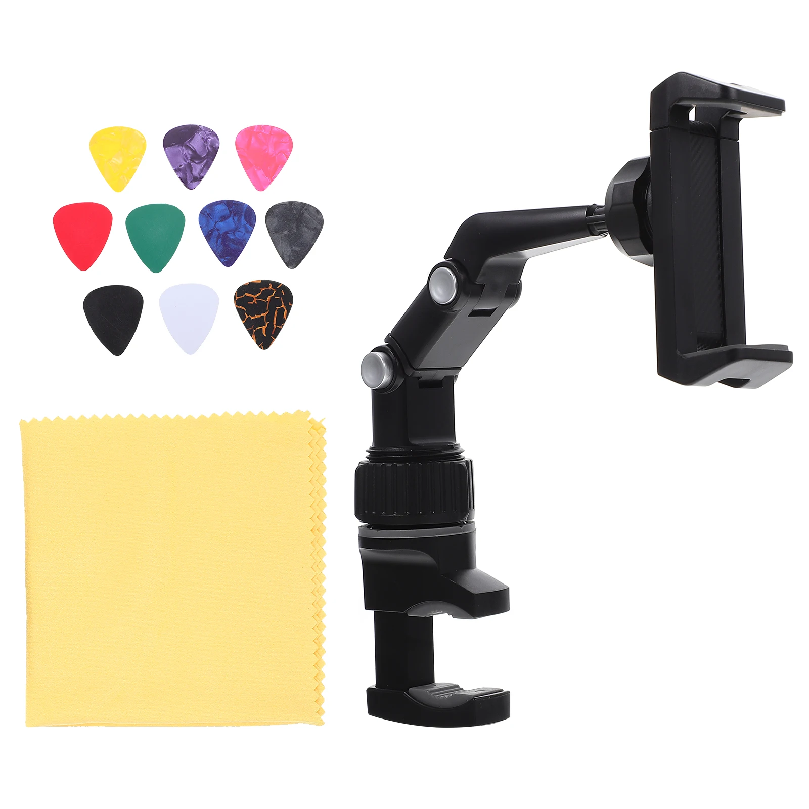 Adjustable Phone Holder for Musicians Black Gray Guitar Stand Clip-on Rack 360° Rotatable Mobile Bracket Musical Instruments
Adjustable Phone Holder for Musicians Black Gray Guitar Stand Clip-on Rack 360° Rotatable Mobile Bracket Musical Instruments
