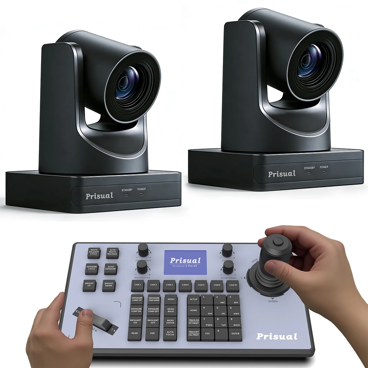 Prisual HDMI PTZ-камера AI с автоматическим отслеживанием, 20-кратным оптическим зумом IP USB3.0 PoE HDMI PTZ-камера и комплект системы IP-контроллера
Prisual HDMI PTZ-камера AI с автоматическим отслеживанием, 20-кратным оптическим зумом IP USB3.0 PoE HDMI PTZ-камера и комплект системы IP-контроллера