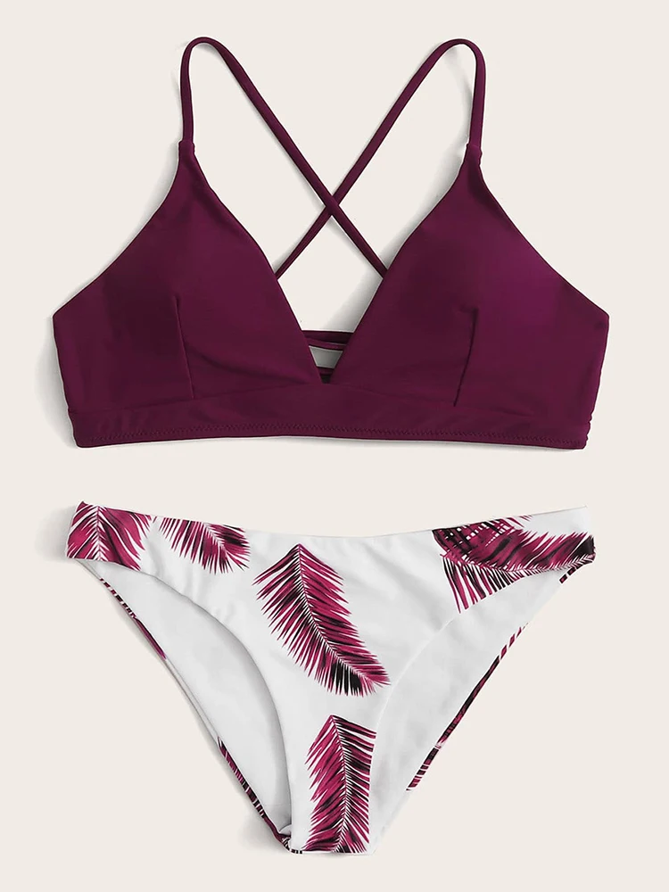 European and American Summer Sexy Bandeau Bikini Set Women Floral Print Bikini Set Push-Up Beachwear Swimsuit Woman 2023
European and American Summer Sexy Bandeau Bikini Set Women Floral Print Bikini Set Push-Up Beachwear Swimsuit Woman 2023