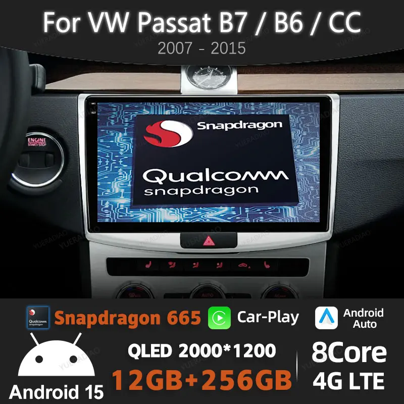 Android 15 Car Radio For Volkswagen VW Passat B6 B7 CC 2007 - 2015 Qualcomm Multimedia Viedo Player Carpaly Auto Head Unit WIFI
Android 15 Car Radio For Volkswagen VW Passat B6 B7 CC 2007 - 2015 Qualcomm Multimedia Viedo Player Carpaly Auto Head Unit WIFI