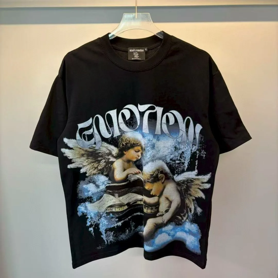 Футболка мужская Mixed Emotion 26SS, свободного кроя, повседневная, из хлопка, дышащая, комфортная, в уличном стиле, с круглым вырезом, топ.
Футболка мужская Mixed Emotion 26SS, свободного кроя, повседневная, из хлопка, дышащая, комфортная, в уличном стиле, с круглым вырезом, топ.