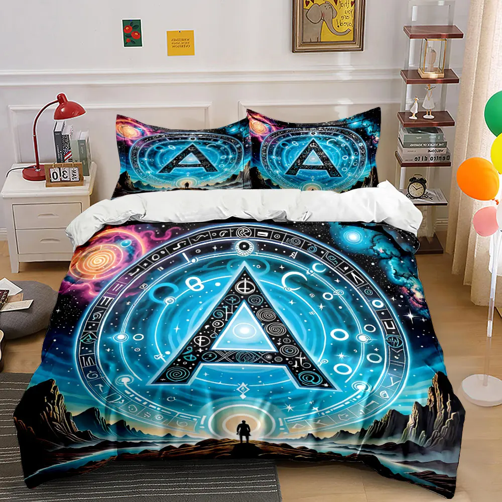 3Pcs Cosmic Rune Circle Bedding Set, Mystical Astrology Print Duvet Cover + 2 Pillowcases, Occult Fantasy Decor
3Pcs Cosmic Rune Circle Bedding Set, Mystical Astrology Print Duvet Cover + 2 Pillowcases, Occult Fantasy Decor