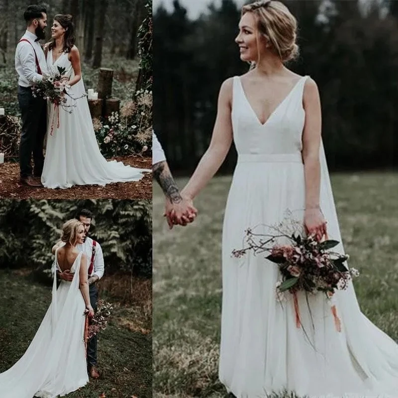 2023 Sexy Summer Bohemian Beach Wedding Dresses With Warps V Neck Chiffon Boho Bridal Gowns Vestidos De Noiva
2023 Sexy Summer Bohemian Beach Wedding Dresses With Warps V Neck Chiffon Boho Bridal Gowns Vestidos De Noiva