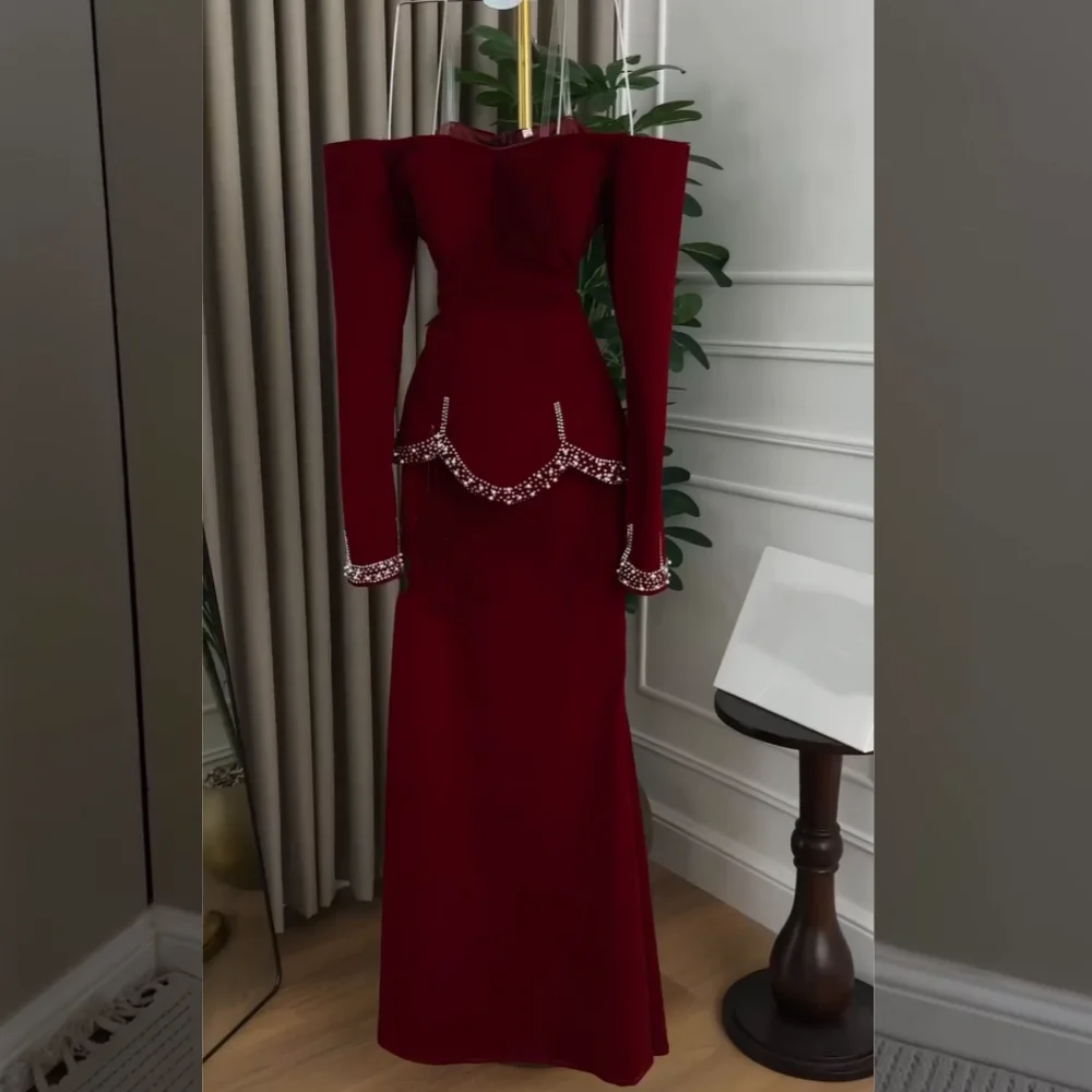 Customized Fashion Jersey Pleat Sequined Mermaid Off-the-shoulder Long Dresses Bespoke Occasion Modern Style Classic
Customized Fashion Jersey Pleat Sequined Mermaid Off-the-shoulder Long Dresses Bespoke Occasion Modern Style Classic