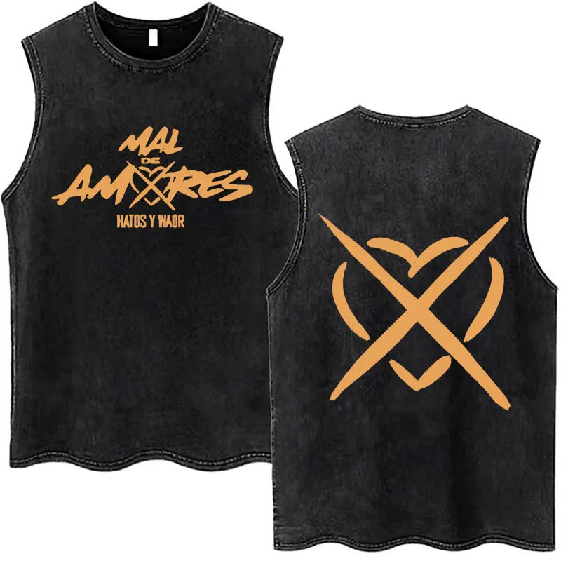 Rapper NATOS WAOR Mal De Amores Washed Vest Fashion Print Summer Vintage Tank Tops Mens Womens Y2K Clothing Sleeveless Teenagers
Rapper NATOS WAOR Mal De Amores Washed Vest Fashion Print Summer Vintage Tank Tops Mens Womens Y2K Clothing Sleeveless Teenagers