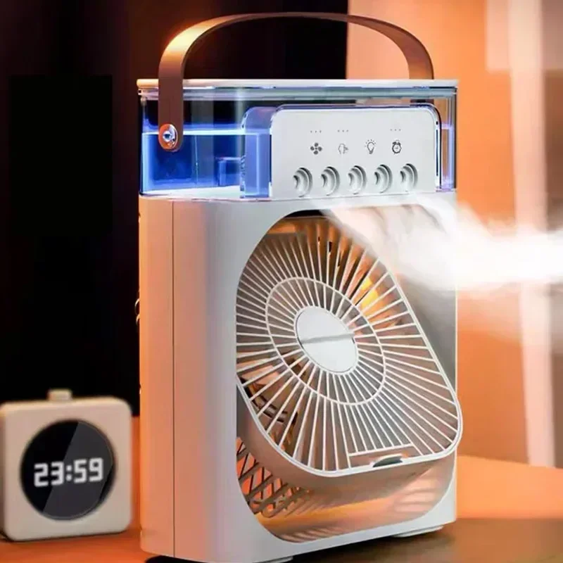 Portable 3 In 1 Fan AIr Conditioner Household Small Air Cooler LED Night Lights Humidifier Air Adjustment Fans Dropshipping
Portable 3 In 1 Fan AIr Conditioner Household Small Air Cooler LED Night Lights Humidifier Air Adjustment Fans Dropshipping