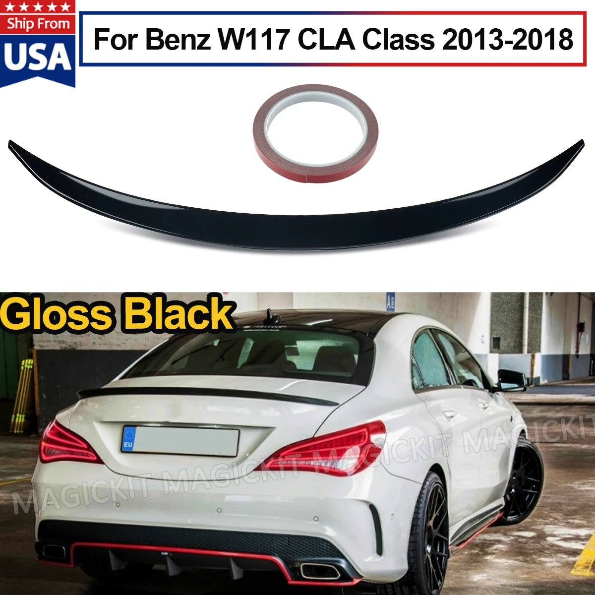 AMG Style Rear Tail Wings Gloss Black For 2013-2019 Mercedes-Benz W117 C117 CLA250 CLA45 Trunk Lip Spoiler Wing Magickit
AMG Style Rear Tail Wings Gloss Black For 2013-2019 Mercedes-Benz W117 C117 CLA250 CLA45 Trunk Lip Spoiler Wing Magickit