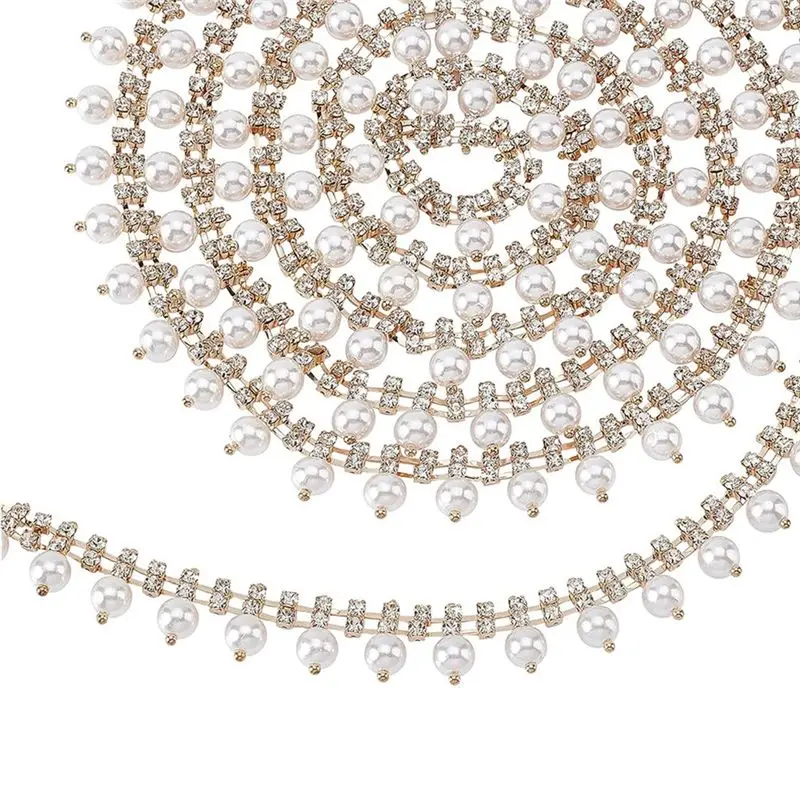 AB42-11Yard Gold Tassel Rhinestone Chain Sew On Edging Pearl Beaded Applique Chain For Home Decor
AB42-11Yard Gold Tassel Rhinestone Chain Sew On Edging Pearl Beaded Applique Chain For Home Decor