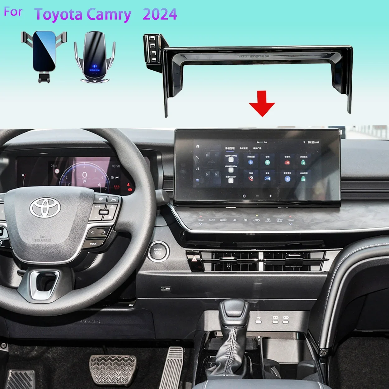Car Phone Holder For Toyota Camry 2024 12.3/10.25 -Inch Screen Mobile Support Car Mounts 15w Wireless Charging Accessories
Car Phone Holder For Toyota Camry 2024 12.3/10.25 -Inch Screen Mobile Support Car Mounts 15w Wireless Charging Accessories