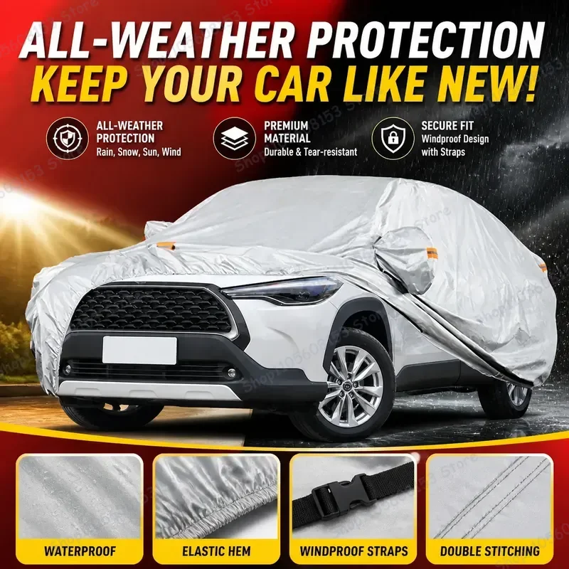 For Toyota Corolla Cross Car Cover Outdoor UV Sun Protection Dust Rain Snow Shield Weatherproof Auto Cover Waterproof
For Toyota Corolla Cross Car Cover Outdoor UV Sun Protection Dust Rain Snow Shield Weatherproof Auto Cover Waterproof