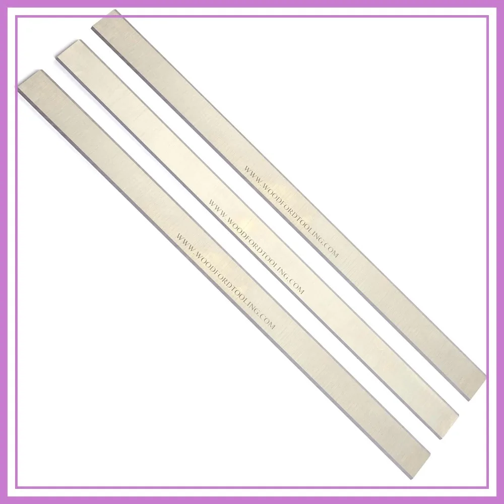 18-1/2 x 11/16 x 1/8 inch Planer Blades for Woodmaster 718 Jointer Knives, Set of 3, Resharpaneble, Also Fit Freud C593
18-1/2 x 11/16 x 1/8 inch Planer Blades for Woodmaster 718 Jointer Knives, Set of 3, Resharpaneble, Also Fit Freud C593