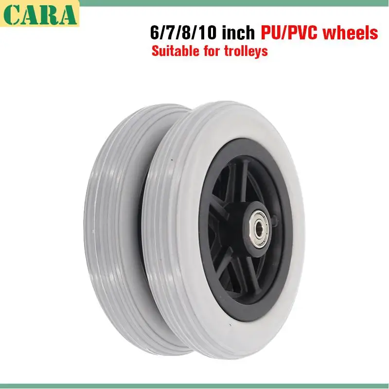 Replacement caster wheels,with bearing,polyurethane,6-10 inch,mute,wear resistance, Shopping cart, small luggage cart wheels
Replacement caster wheels,with bearing,polyurethane,6-10 inch,mute,wear resistance, Shopping cart, small luggage cart wheels