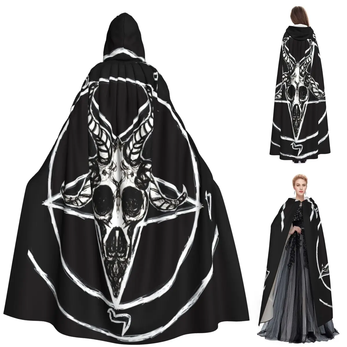Длинный плащ с капюшоном Baphomet Pentagram, средневековый костюм ведьмы, накидка для косплея, накидка на Хэллоуин, вампир, для взрослых, унисекс
Длинный плащ с капюшоном Baphomet Pentagram, средневековый костюм ведьмы, накидка для косплея, накидка на Хэллоуин, вампир, для взрослых, унисекс