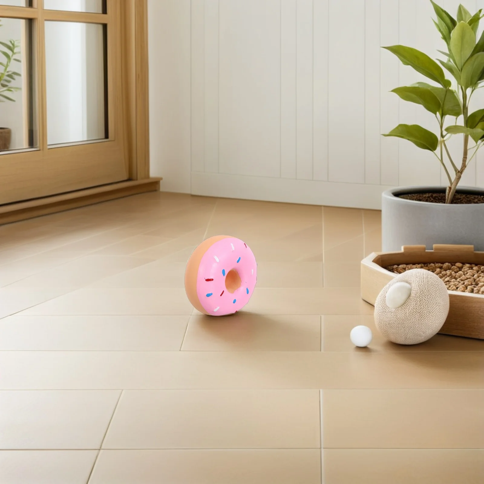 Squeaky Donut Chew Ring in Latex for Medium Large Dogs Puppy Teething Grinding Tough Flexible Dog Playtime Essential
Squeaky Donut Chew Ring in Latex for Medium Large Dogs Puppy Teething Grinding Tough Flexible Dog Playtime Essential