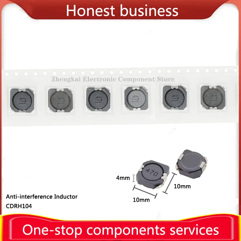 10Pcs Power Inductor CDRH104 Anti-interference 22uH 33uH 47uH 68uH 100uH 150uH 220uH 330uH 470uH 680uH 10*10*4mm 104R
10Pcs Power Inductor CDRH104 Anti-interference 22uH 33uH 47uH 68uH 100uH 150uH 220uH 330uH 470uH 680uH 10*10*4mm 104R