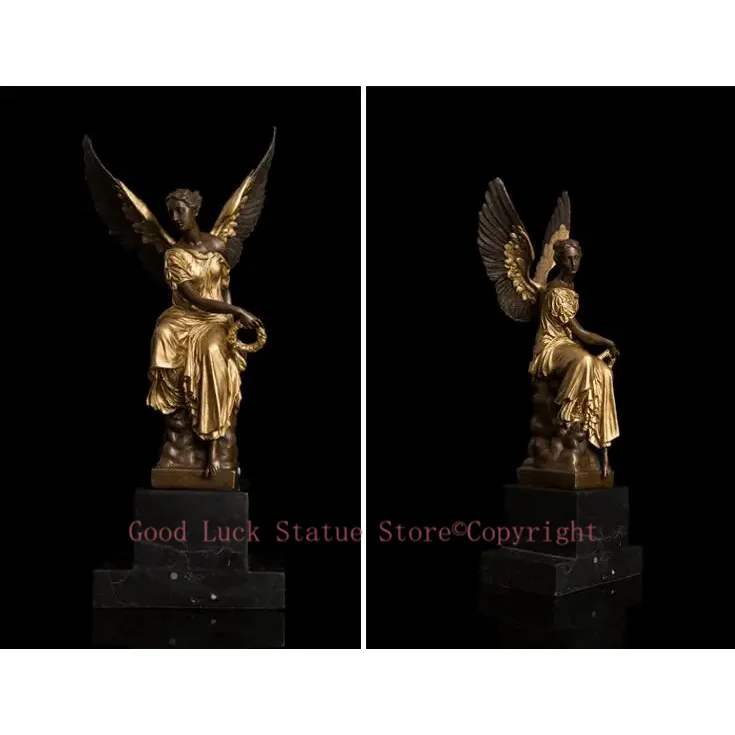 39CM LARGE -TOP COOL HOME OFFCE Christmas decorative art gift - The Goddesses angel Gold-plated bronze statue sculpture
39CM LARGE -TOP COOL HOME OFFCE Christmas decorative art gift - The Goddesses angel Gold-plated bronze statue sculpture