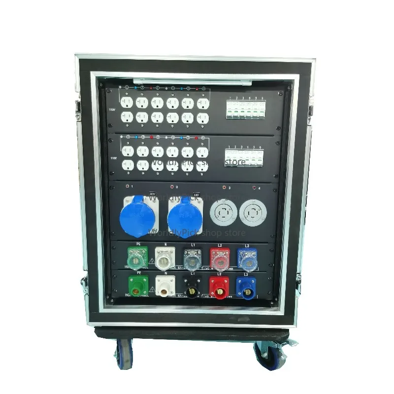 6-Channel Electric Power Distribution Module 3 Phase 400A Camlock Input Rack Mounted Power Distro Equipment for Industrial Use