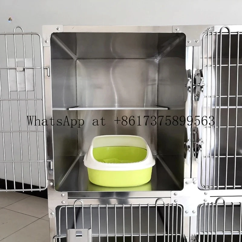 LIZEPET 304 Stainless Steel Veterinary Cat Cage for Pet Inpatient Care
LIZEPET 304 Stainless Steel Veterinary Cat Cage for Pet Inpatient Care