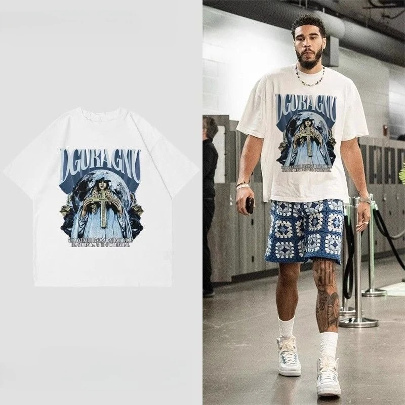 2025 Summer Ins Retro Printed Short Sleeved T-shirt for Men and Women Loose American Street Hip Hop Half Sleeved Couple Top
2025 Summer Ins Retro Printed Short Sleeved T-shirt for Men and Women Loose American Street Hip Hop Half Sleeved Couple Top