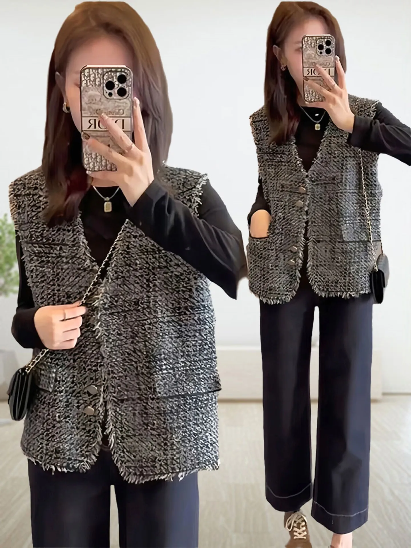 Loose Plaid Women's Vest Outerwear Autumn Winter Korean Sle Small Size Faionable Outerwear Quilted Nylon Polyester Blend
Loose Plaid Women's Vest Outerwear Autumn Winter Korean Sle Small Size Faionable Outerwear Quilted Nylon Polyester Blend