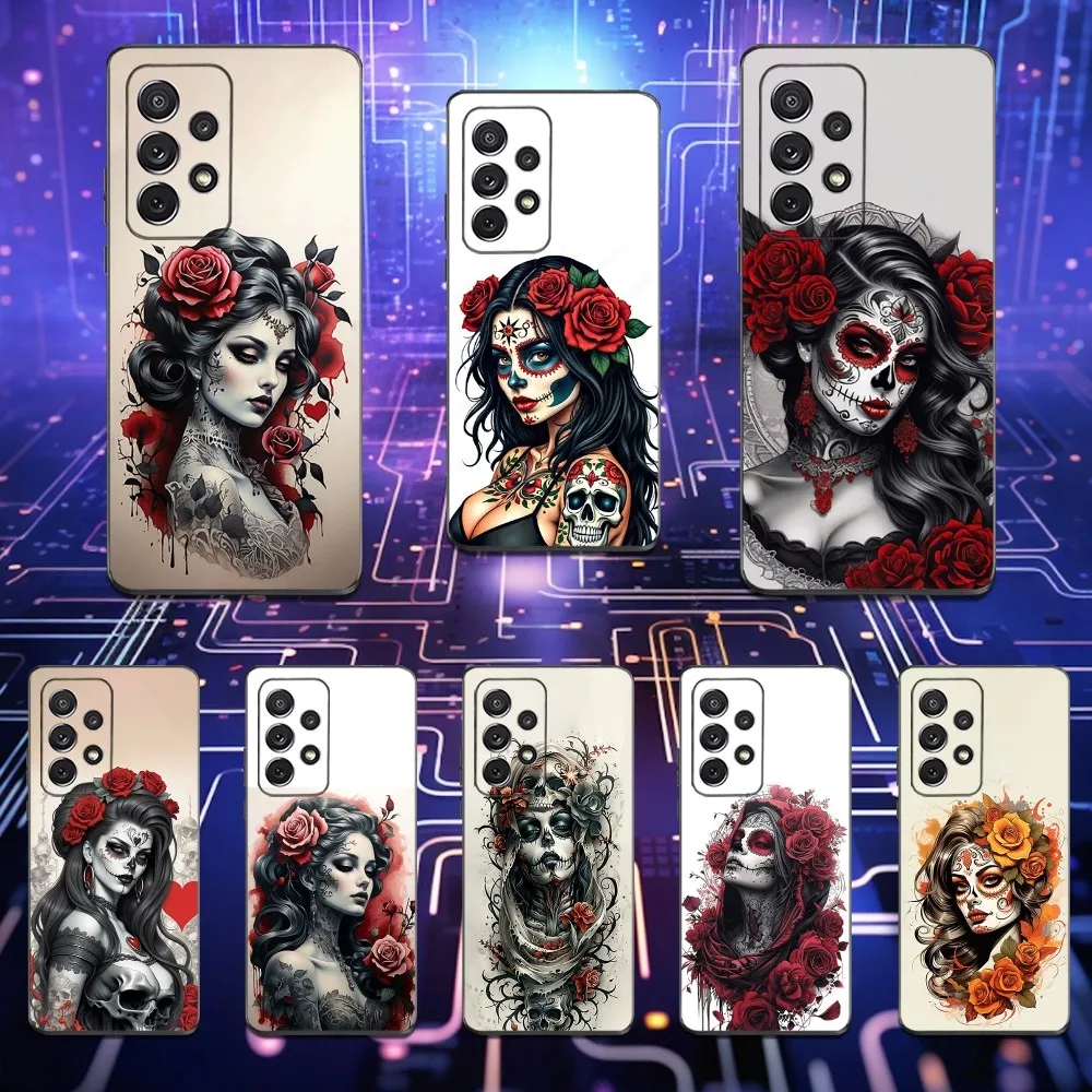 Skull C-Catrina R-Rose Girl Phone Case For Samsung S25,S24,S23,S22,S21,S20,S10,Ultra,Plus,Lite,FE,Soft Silicone Black Cover
Skull C-Catrina R-Rose Girl Phone Case For Samsung S25,S24,S23,S22,S21,S20,S10,Ultra,Plus,Lite,FE,Soft Silicone Black Cover