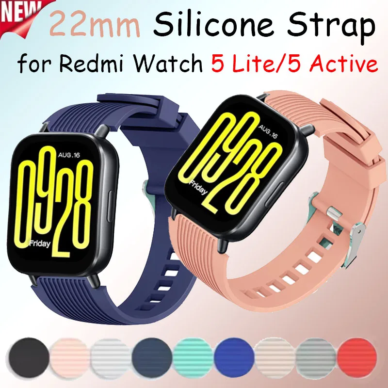 22mm Silicone Strap for Redmi Watch 5 Lite Replacement Bracelet wristband Accessories for Redmi Watch 5 Active Smart Watch Strap
22mm Silicone Strap for Redmi Watch 5 Lite Replacement Bracelet wristband Accessories for Redmi Watch 5 Active Smart Watch Strap