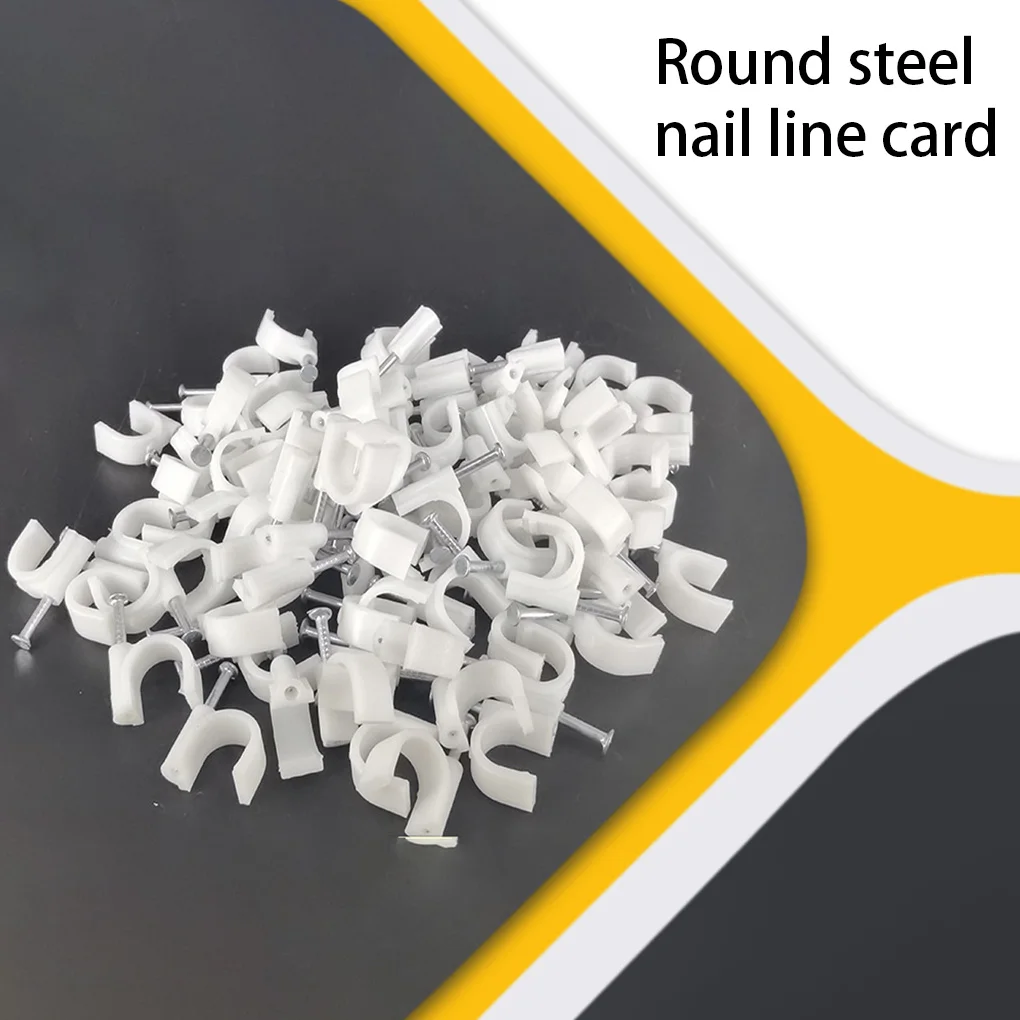 100 Pieces Home Office Portable Round Wall Mount Cable Clip with Nail Living Room Hallway Power Cord Holder Accessories
100 Pieces Home Office Portable Round Wall Mount Cable Clip with Nail Living Room Hallway Power Cord Holder Accessories