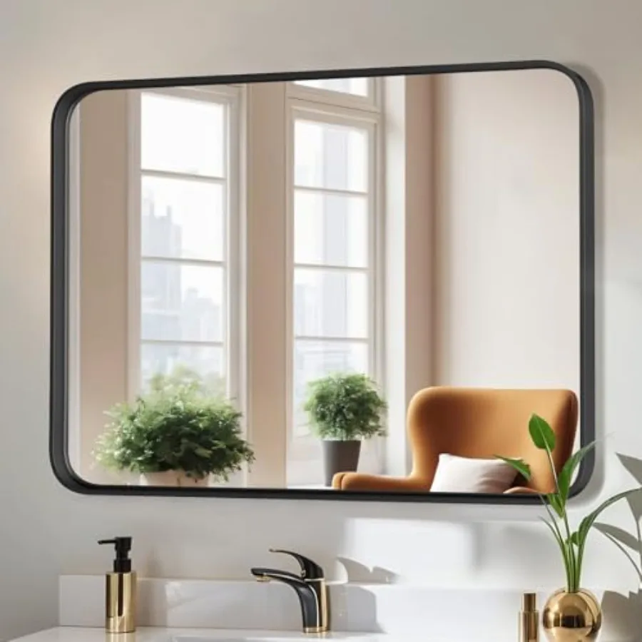 Bathroom Mirror for Wall, 40x30 Inch ed Rectangle Mirror, Metal Framed Bathroom Vanity Mirror for Restroom Farmhouse, Anti-Rust
Bathroom Mirror for Wall, 40x30 Inch ed Rectangle Mirror, Metal Framed Bathroom Vanity Mirror for Restroom Farmhouse, Anti-Rust