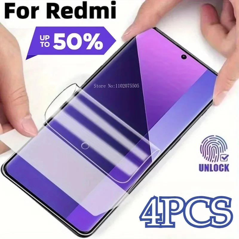 4Pack Full Coverage Ultra-clear Hydrogel Film for Xiaomi Redmi Note 14 13 Pro/11 12 Pro+/13R/14S/12S/8 9 10 Pro/10T Bubble-Free
4Pack Full Coverage Ultra-clear Hydrogel Film for Xiaomi Redmi Note 14 13 Pro/11 12 Pro+/13R/14S/12S/8 9 10 Pro/10T Bubble-Free