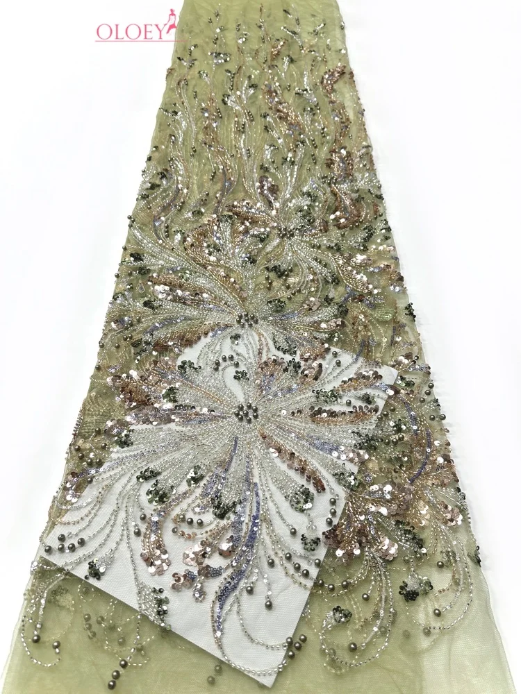 OLOEY French Beaded Stone Lace Fabric 2026 New Design African Lace Fabric High Quality Nigerian Sequin Tulle Lace Wedding Dress
OLOEY French Beaded Stone Lace Fabric 2026 New Design African Lace Fabric High Quality Nigerian Sequin Tulle Lace Wedding Dress