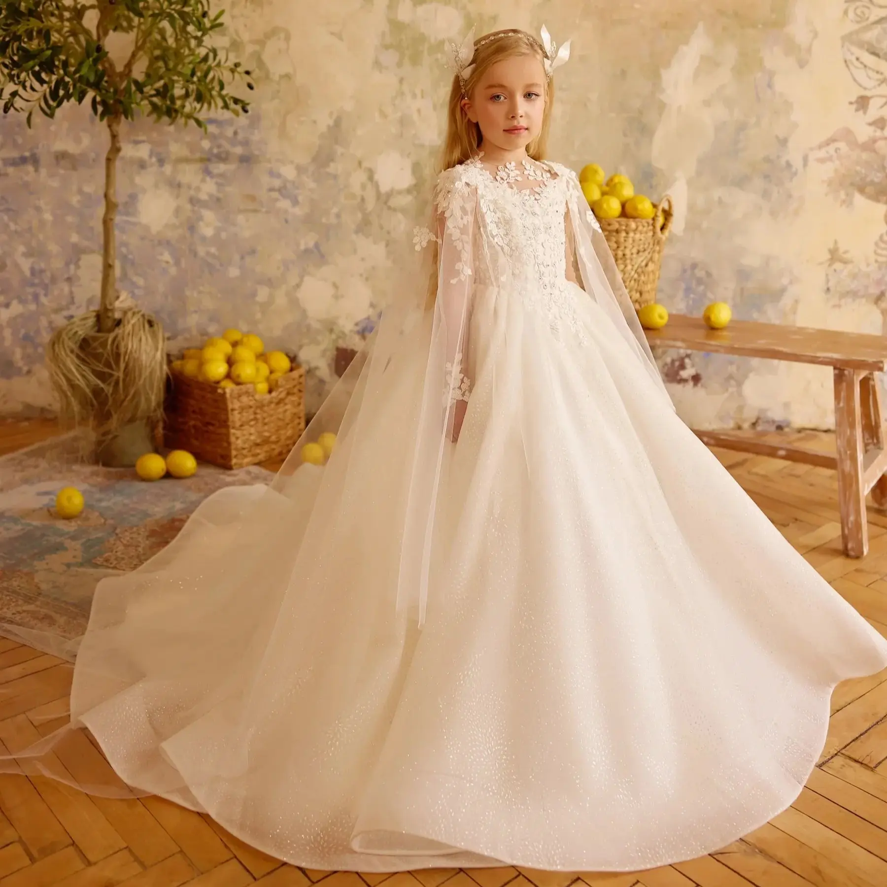 Princess Ball Gown Flower Girl Dresses Shiny Tulle Girls First Birthday Party Gowns Wedding Dress Baby Clothes
Princess Ball Gown Flower Girl Dresses Shiny Tulle Girls First Birthday Party Gowns Wedding Dress Baby Clothes