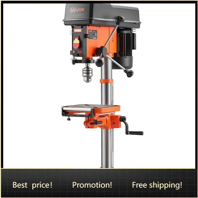 12-Inch Benchtop Drill Press, 6.2 Amp, 1 HP Bench Drill Press, 530 to 3140 RPM Variable Speed, 0-45° Tilting Worktable, with Las
12-Inch Benchtop Drill Press, 6.2 Amp, 1 HP Bench Drill Press, 530 to 3140 RPM Variable Speed, 0-45° Tilting Worktable, with Las