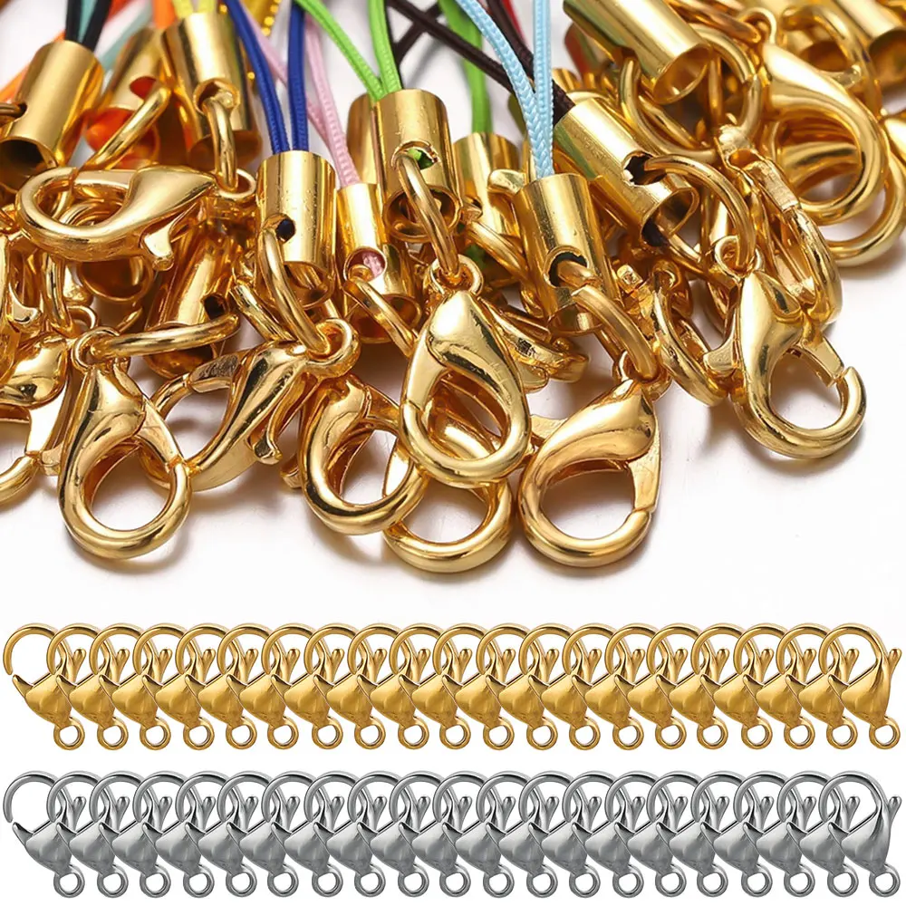 20pcs Stainless Steel 18K Gold-plated Lobster Clasp Fashion Jewelry Making Connector DIY Women's Necklace Bracelet Wholesale 
20pcs Stainless Steel 18K Gold-plated Lobster Clasp Fashion Jewelry Making Connector DIY Women's Necklace Bracelet Wholesale