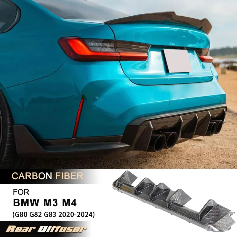 Car Rear Bumper Diffuser Lip Spoiler for BMW G80 M3 G82 G83 M4 2021-2024 Racing Rear Apron Lip 4 Exhaust Body Kits Carbon Fiber
Car Rear Bumper Diffuser Lip Spoiler for BMW G80 M3 G82 G83 M4 2021-2024 Racing Rear Apron Lip 4 Exhaust Body Kits Carbon Fiber