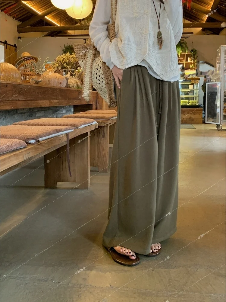 Linen Blend Casual Pants Women Summer Slimming Loose Tea Wide Leg Pants High Waist Loose Fit Comfortable Hanging Smooth Eight...
Linen Blend Casual Pants Women Summer Slimming Loose Tea Wide Leg Pants High Waist Loose Fit Comfortable Hanging Smooth Eight...