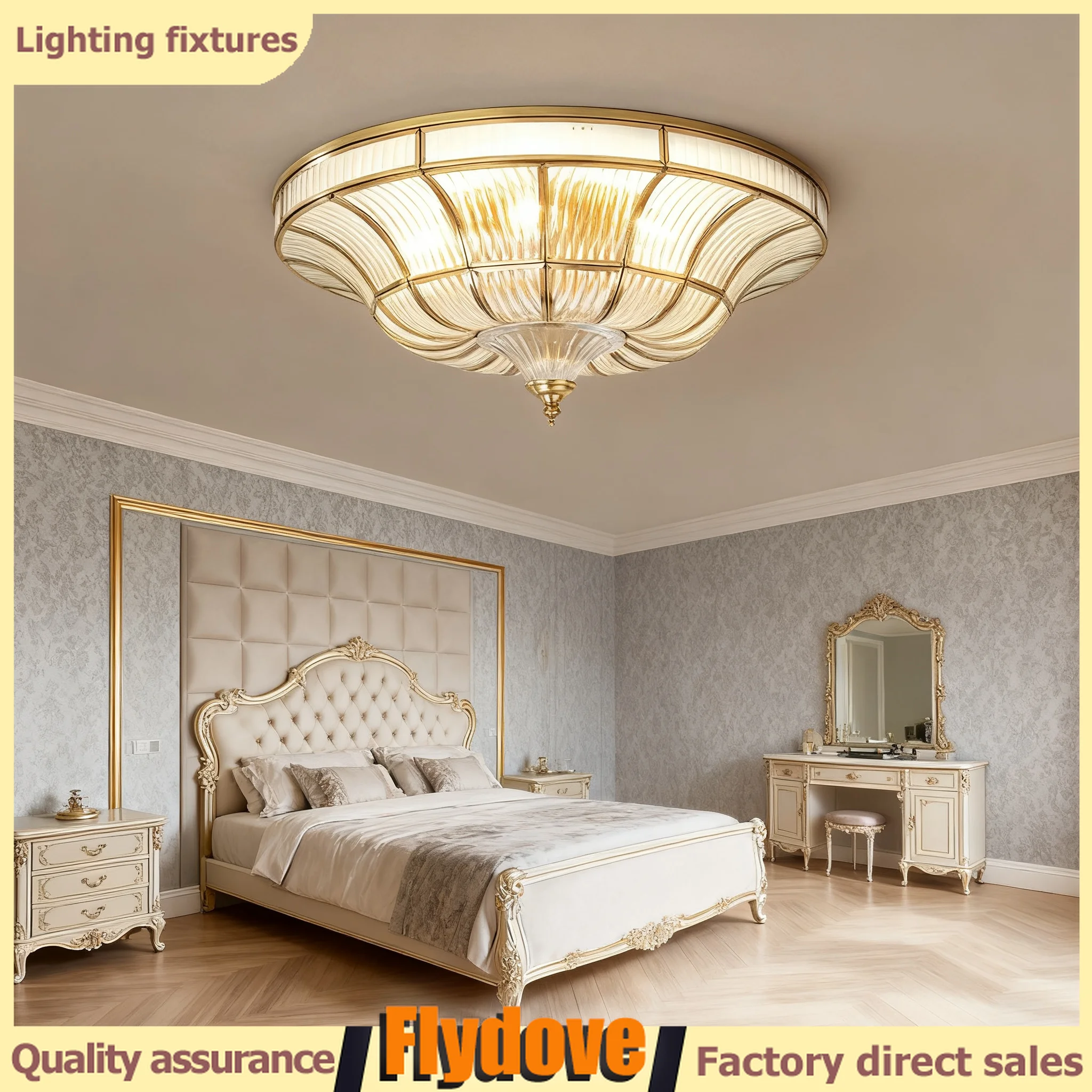 European style copper bedroom circular ceiling light creative aisle living room bedroom household LED lighting fixtures 220V 
European style copper bedroom circular ceiling light creative aisle living room bedroom household LED lighting fixtures 220V