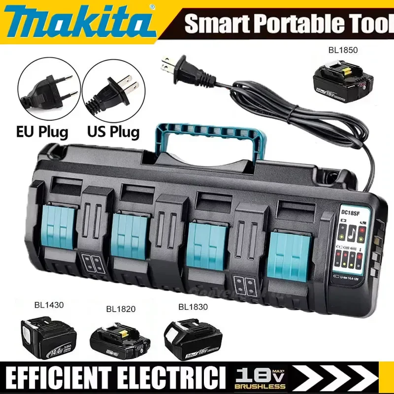 Makita DC18SF 4Port Li-ion Battery Charger BL1430 BL1830 14.4V 18V USB Charging Mobile Phone Power Bank DC18RE DC18RD DC18RF
Makita DC18SF 4Port Li-ion Battery Charger BL1430 BL1830 14.4V 18V USB Charging Mobile Phone Power Bank DC18RE DC18RD DC18RF