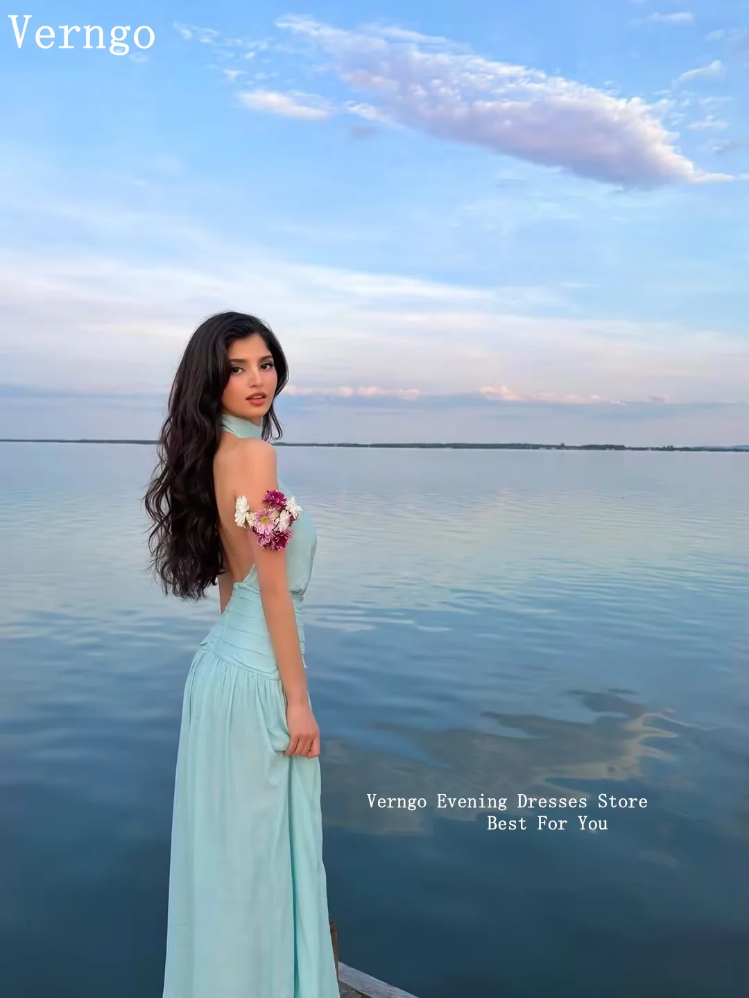 Verngo Blue Crepe Evening Dress Sexy Backless Halter Mermaid Maxi Prom Gowns Women Elegant Beach Party Dresses Customized 2026
Verngo Blue Crepe Evening Dress Sexy Backless Halter Mermaid Maxi Prom Gowns Women Elegant Beach Party Dresses Customized 2026