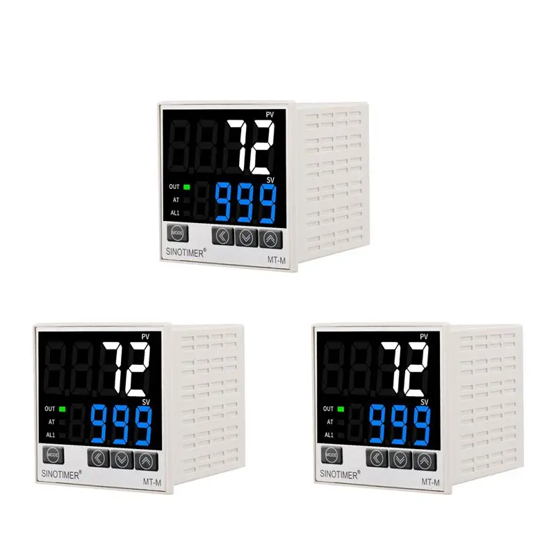 3X SINOTIMER Digital Pid Temperature Controller Thermostat For Heating Cooling Instrument Relay/Voltage Output MT-M
3X SINOTIMER Digital Pid Temperature Controller Thermostat For Heating Cooling Instrument Relay/Voltage Output MT-M