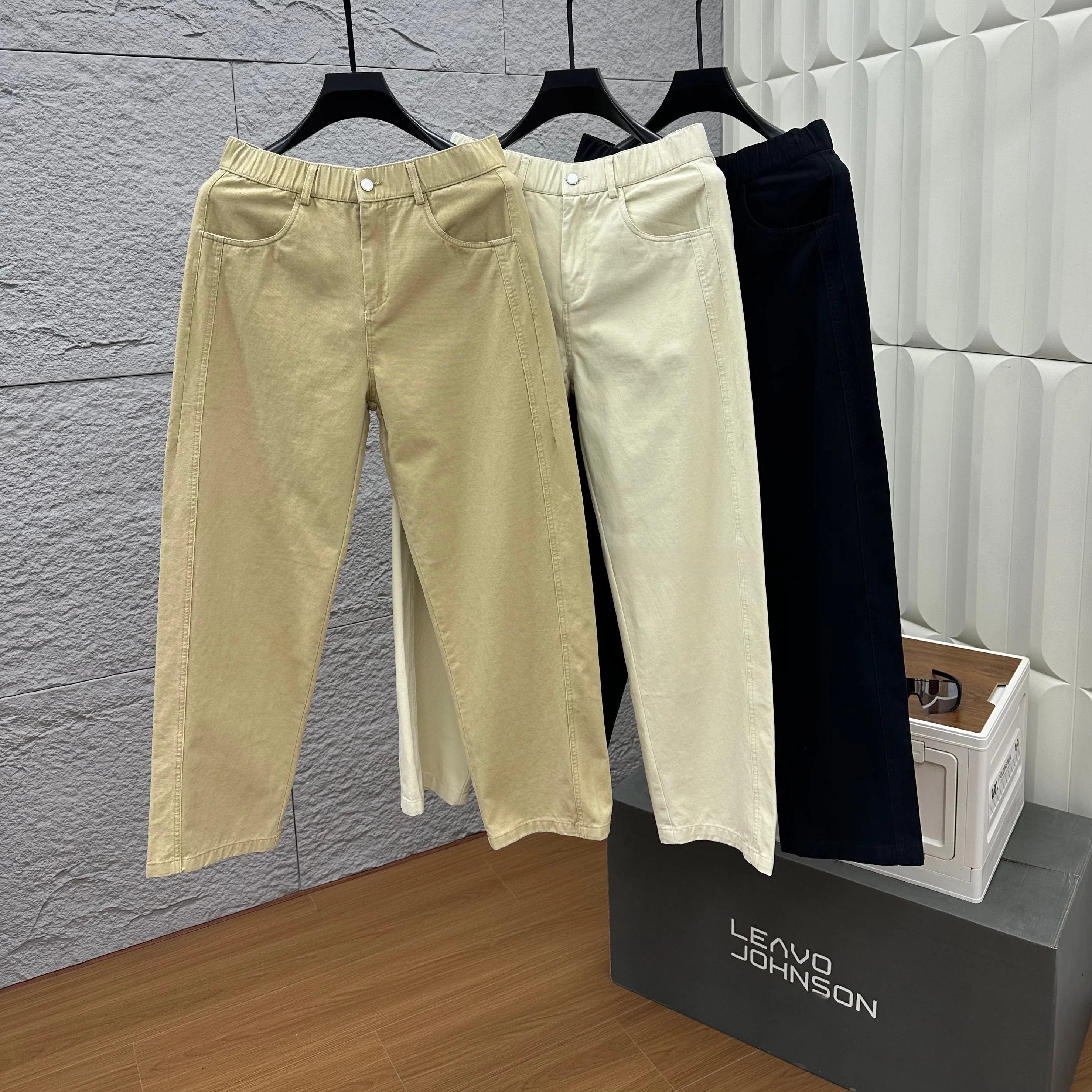 Высококачественные мужские удобные брюки из чистого хлопка, приятные для кожи, дышащие, влагостойкие, прямые повседневные брюки, весна-осень
Высококачественные мужские удобные брюки из чистого хлопка, приятные для кожи, дышащие, влагостойкие, прямые повседневные брюки, весна-осень