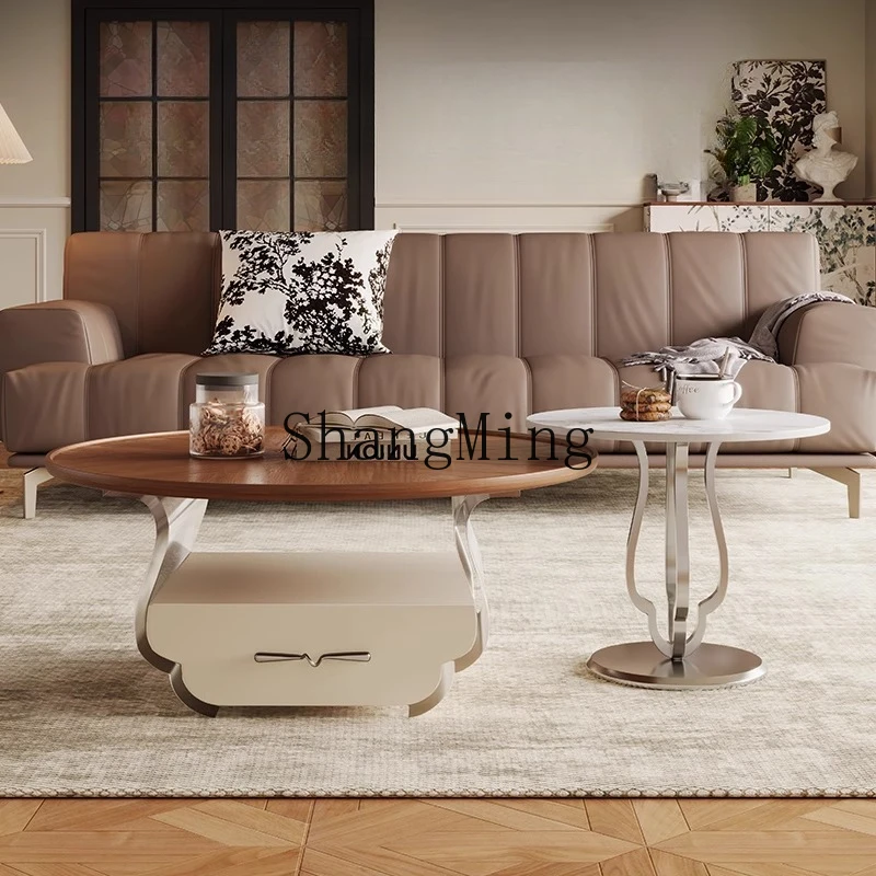 SM cream wind coffee table living room high-end villa combination new home round coffee table
SM cream wind coffee table living room high-end villa combination new home round coffee table