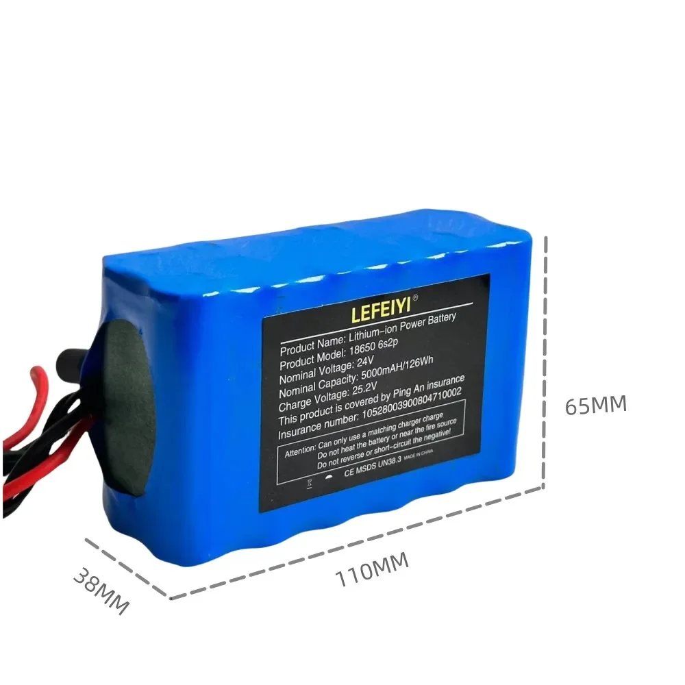 6s2p 25.2V 5.0ah 18650 Lithium-ion Battery 24V 5000mAh Lithium-ion Battery, Suitable for Bicycle/scooter Batteries
6s2p 25.2V 5.0ah 18650 Lithium-ion Battery 24V 5000mAh Lithium-ion Battery, Suitable for Bicycle/scooter Batteries