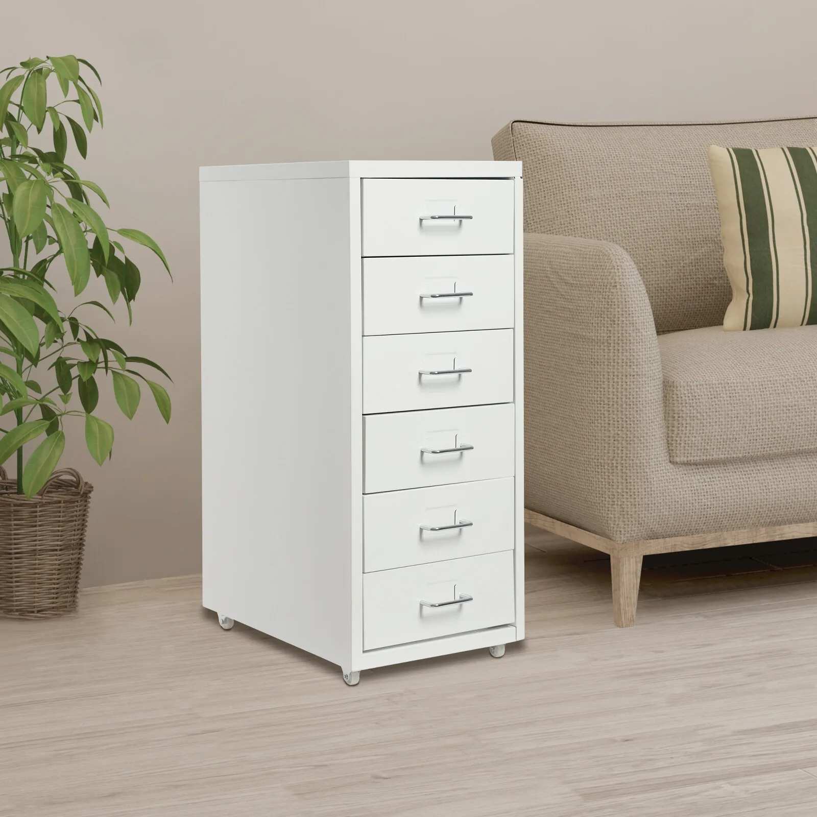 6-Tiers Vertical Metal Office Drawer File Cabinet Cold-Rolled Steel 11*16*27in With 4* Wheels
6-Tiers Vertical Metal Office Drawer File Cabinet Cold-Rolled Steel 11*16*27in With 4* Wheels