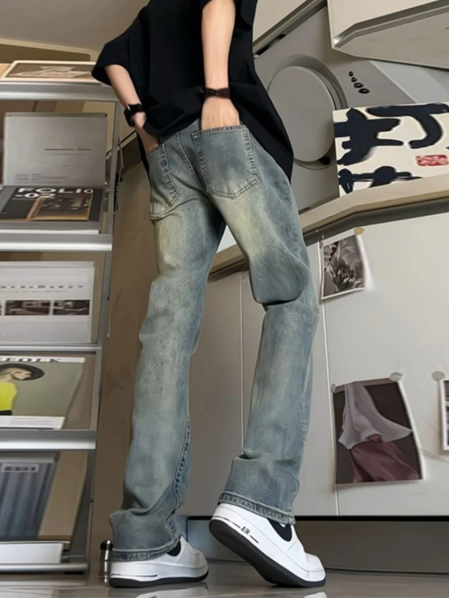 Retro Blue Slim Fit Men's Jeans Waed American Sle High Waist Slimming Micro Flared Pants Long Pants Denim Fabric Autumn S...
Retro Blue Slim Fit Men's Jeans Waed American Sle High Waist Slimming Micro Flared Pants Long Pants Denim Fabric Autumn S...