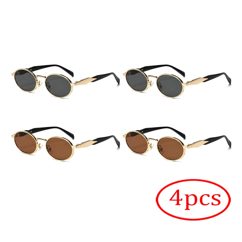 4pcs Retro Metal Frame Round Sunglasses For Women 2025 Fashion Oval Sun Glasses For Men Retro Uv400
4pcs Retro Metal Frame Round Sunglasses For Women 2025 Fashion Oval Sun Glasses For Men Retro Uv400
