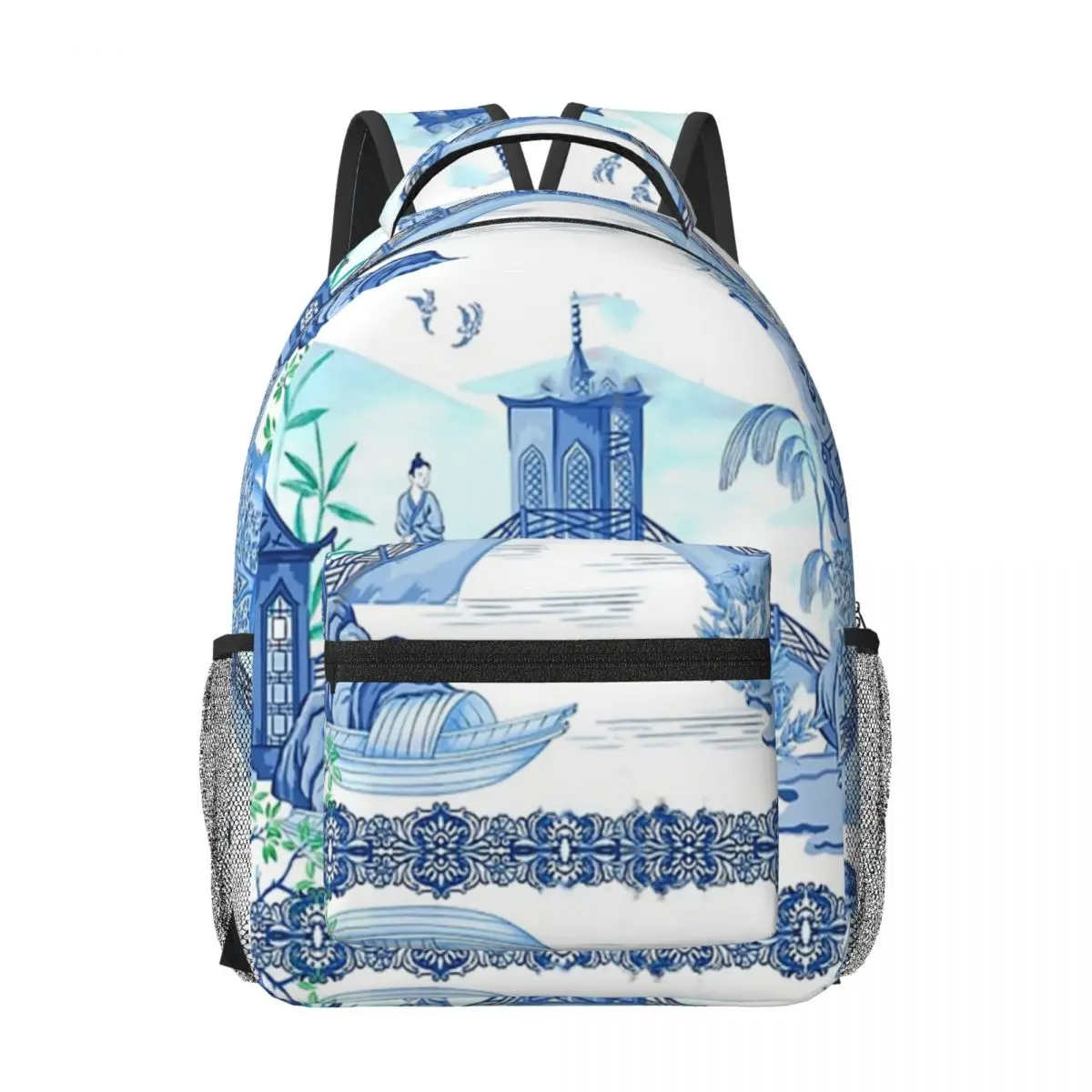 Blue Willow Chinoiserie Woman Backpacks Boys Girls Bookbag Fashion Students School Bags Portability Laptop Rucksack Shoulder Bag
Blue Willow Chinoiserie Woman Backpacks Boys Girls Bookbag Fashion Students School Bags Portability Laptop Rucksack Shoulder Bag