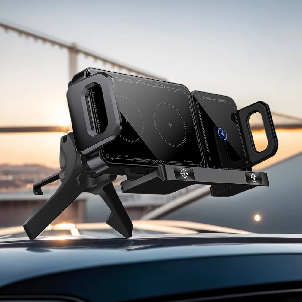 Car Wireless Charger One-Touch Rotatable Fast Charging Cell Phone Holder Air Vent Cell Phone Mount for Fold Screen Phone
Car Wireless Charger One-Touch Rotatable Fast Charging Cell Phone Holder Air Vent Cell Phone Mount for Fold Screen Phone