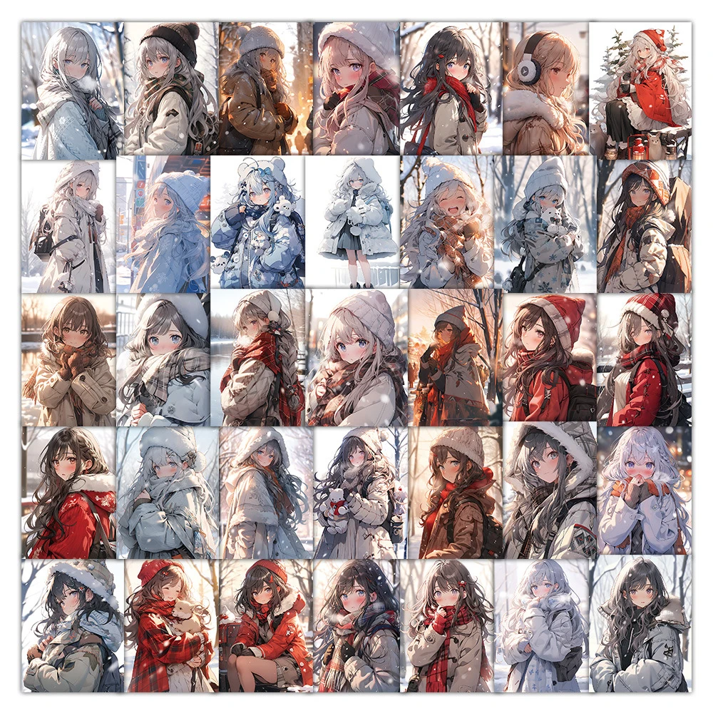 10/30/60pcs Kawaii Anime Winter Girl Stickers Waterproof DIY Phone Case Notebook Luggage Cute Cartoon Graffiti Decals Decoration
10/30/60pcs Kawaii Anime Winter Girl Stickers Waterproof DIY Phone Case Notebook Luggage Cute Cartoon Graffiti Decals Decoration