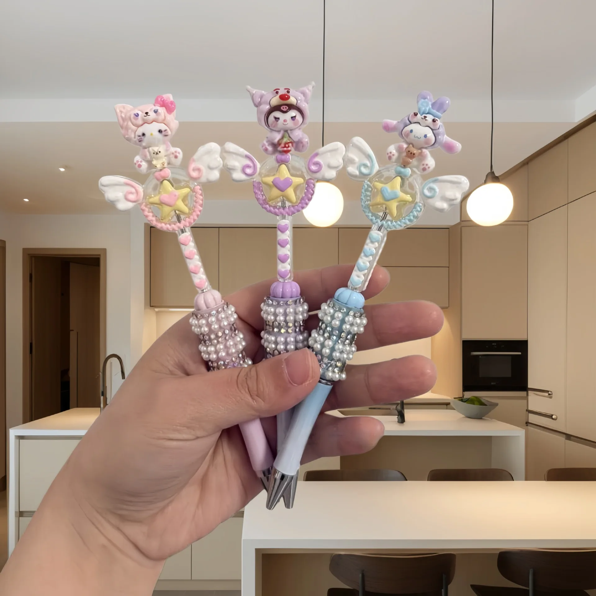 Ручка-шариковая ручка 3Ps Sanrio Hellokitty Kuromi Piano из смолы ручной работы с бусинами, для девочек, кавайная, для письма, для подписи, канцелярский подарок
Ручка-шариковая ручка 3Ps Sanrio Hellokitty Kuromi Piano из смолы ручной работы с бусинами, для девочек, кавайная, для письма, для подписи, канцелярский подарок