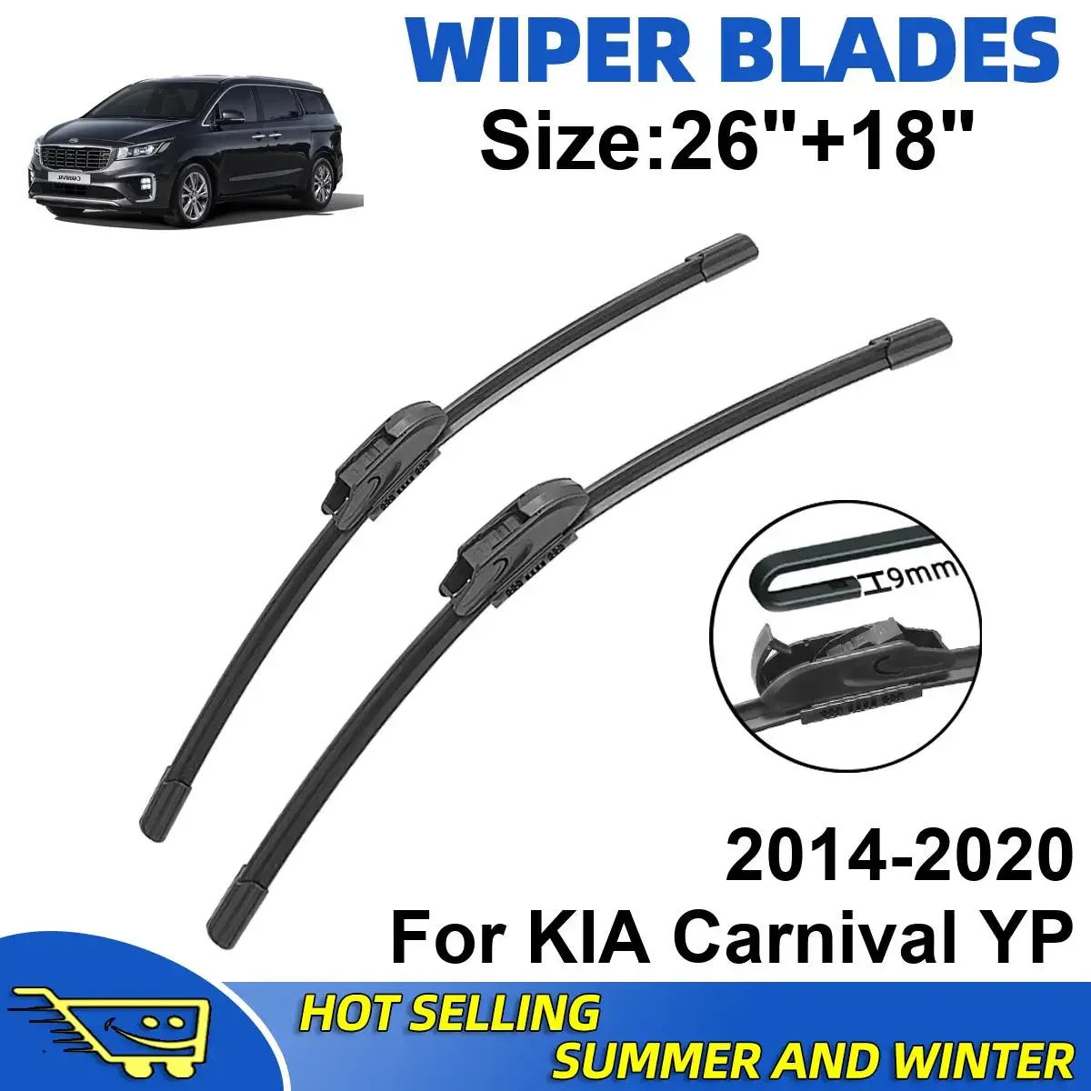 2PCS Wiper Blades Set Kit For KIA Carnival YP 2014-2020 Front Windshield Brushes Windscreen Window Accessories
2PCS Wiper Blades Set Kit For KIA Carnival YP 2014-2020 Front Windshield Brushes Windscreen Window Accessories